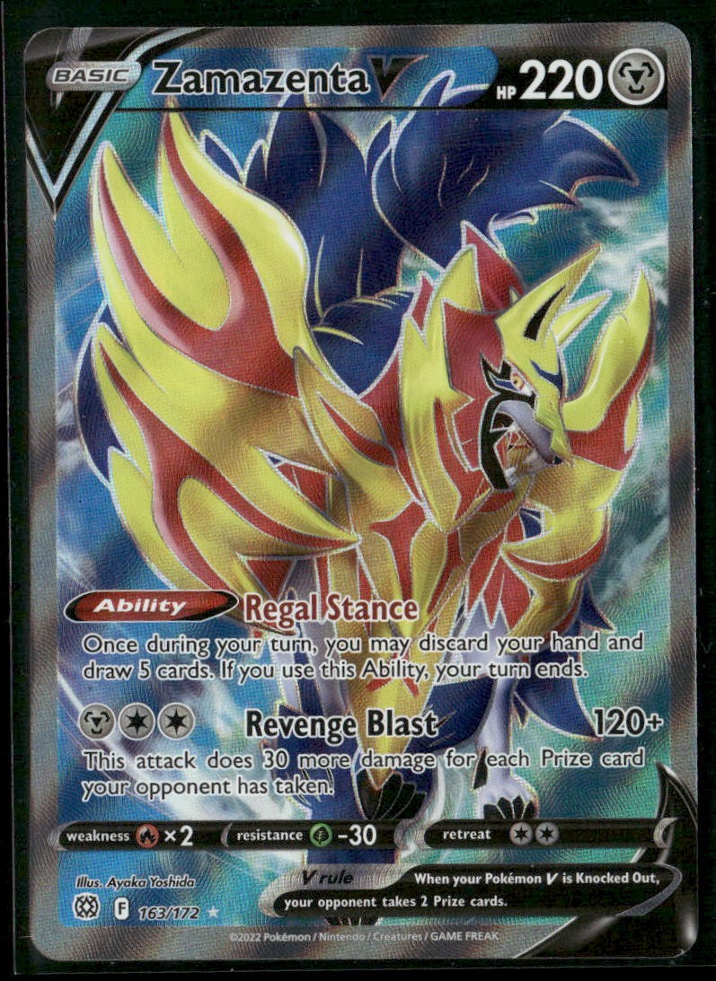 Zamazenta V (Full Art) #163/172 SWSH09: Brilliant Stars Pokemon (1N)