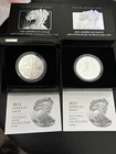 2023-W & 2024-W American Silver Eagle 1 oz .999 Silver Coin Uncirculated w/ COA