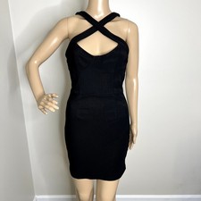 Tobi Black Cross Cross Strappy Mini Dress