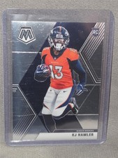 KJ Hamler 2020 Panini Mosaic Football Base Rookie Card RC #219 Broncos. rookie card picture