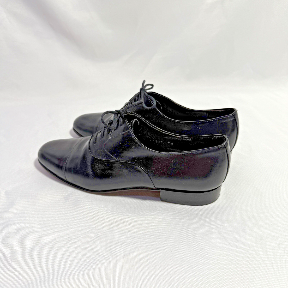 Vintage Mario Bruni Italian Leather Loafers Black Quiet  display picture 3