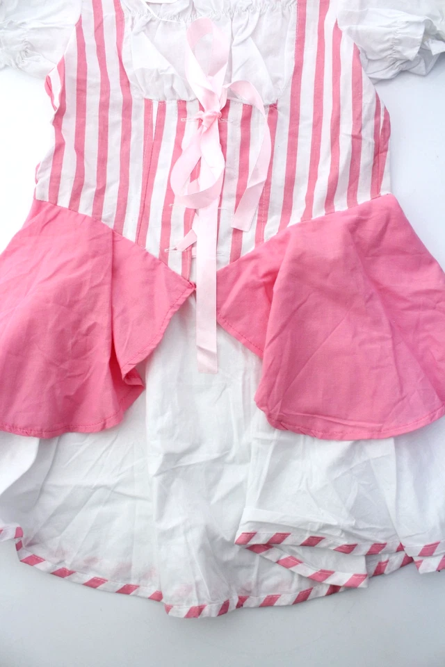 VESTIDO CHARADES Niño LITTLE BO PEEP Rosa/Blanco Rayas Disfraz - X-GRANDE 12-14 Foto 2 de 4