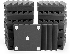 Pannelli Fonoassorbente 24 Pezzi Pannelli Insonorizzanti, 30×30×5Cm, Riducono Il