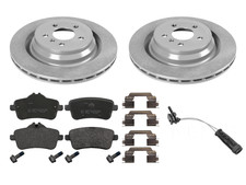 Rear Axle Brake Discs Pads Sensor Set For Mercedes GLE ML 330mm A1664230600