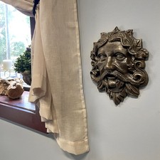Cast Iron Green Man Wall D cor - Bronze Finish - 9.75 inches Tall - Easy to Hang