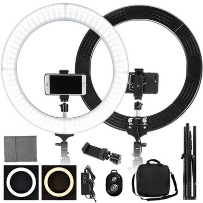 18'' LED SMD Ring Light Kit with Stand Dimmable 6600K for Makeup Phone Camera
