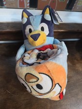 Bluey Travel Blanket And Pillow Buddy Set For Kids, New 
