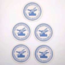 The Bitter End Yacht Club BVI Coasters 3.5" North Sound Virgin Gorda Lot of 5