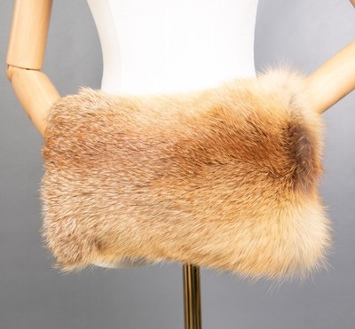 1628 GLAMOROUS REAL RED FOX FUR COAT LUXURY FUR JACKET MUFF BEAUTIFUL LOOK