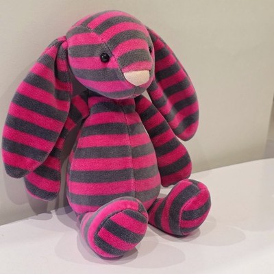 Jellycat Special Edition Hase Neu Lulu Grau und Rosa Häschen.