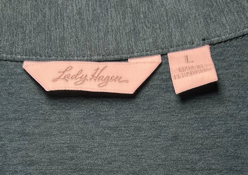 Camisa polo de golf grande para mujer Lady Hagen verde azulado cuello en V manga corta Foto 4 de 4