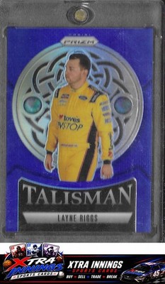 2025 Panini Prizm #24 Layne Riggs Talisman Blue #/49