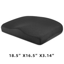 Car Large Seat Cushion Memory Foam Chair Pad for Back Tailbone Pain Relief Black