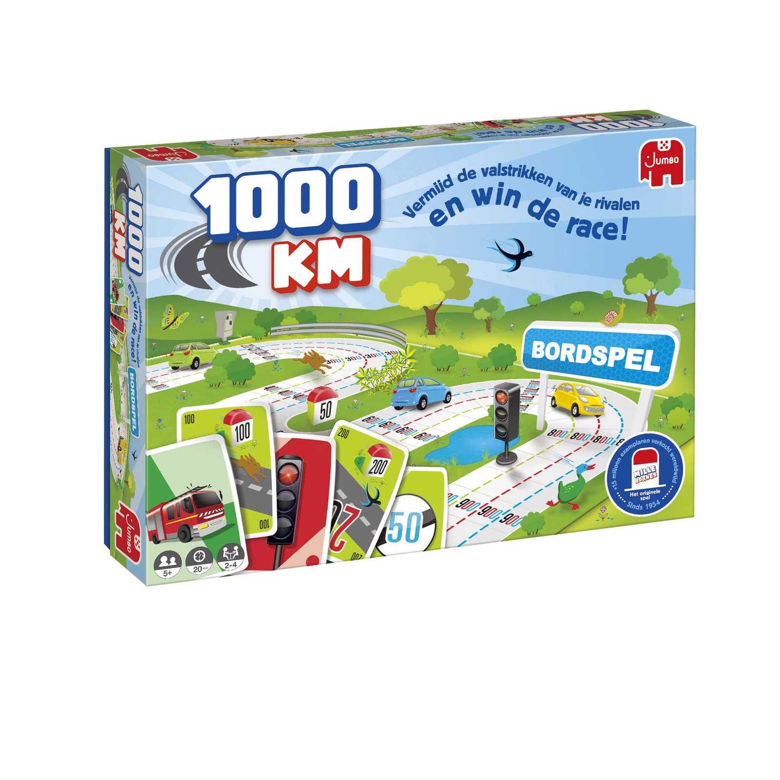 JUMBO 19900 1000KM bordspel - Familiespel - Nederlandse editie - voor 2 tot 4 sp