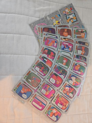 #ad THE SIMPSONS TRADING CARD SET 88 CARDS 22 STICKERS $22.99
