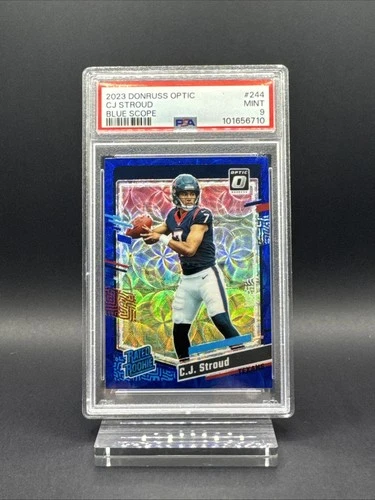 2023 Panini Donruss Optic - Rated Rookie C.J. Stroud #244 Blue Scope Prizm (RC)