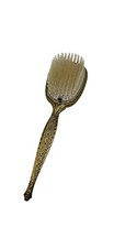 Vintage Gold Tone Vanity Hair Brush Ornate w/Flowers Floral