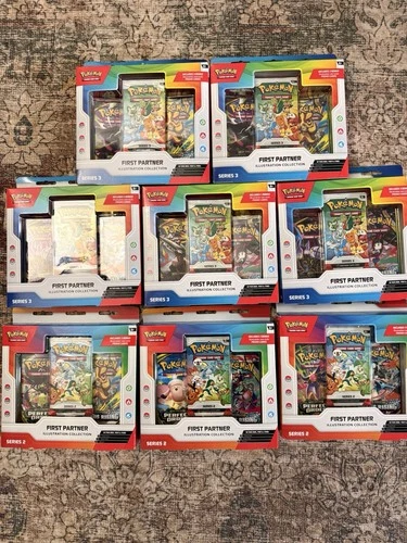 Pokemon First Partner Illustration Collection Series 2 And 3 Lot Of 8