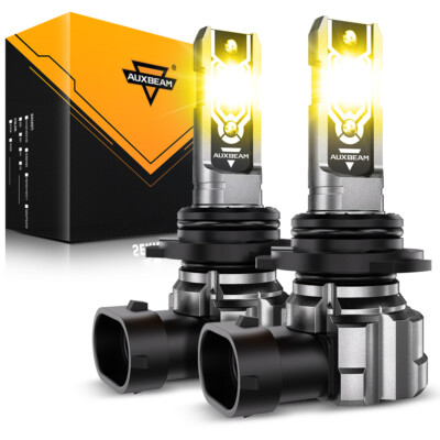 AUXBEAM 9006 HB4 LED Headlight Bulbs Fog Lights 90W 25000LM Super Bright Amber