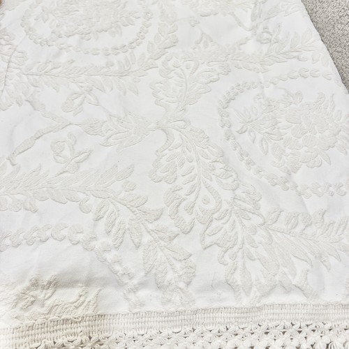 La Rochelle Collection Tagesdecke Elfenbein Chenille Matelasse 108x115 - Bild 5 von 12