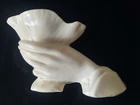 1930s Nelson McCoy Art Deco Woman's Hand Holding Cornucopia Vase