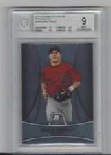 2010 Bowman Platinum Prospects #PP5 Mike Trout Angels BGS Graded 9 Free Shipping