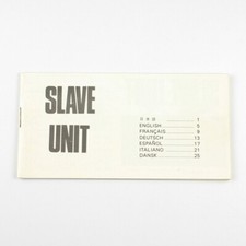 Sunpak Slave Unit For Auto 3400 Electronic Flash - Instruction Manual