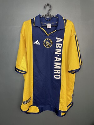 AJAX 2000/2001 AWAY FOOTBALL SHIRT VINTAGE ADIDAS JERSEY SIZE XL