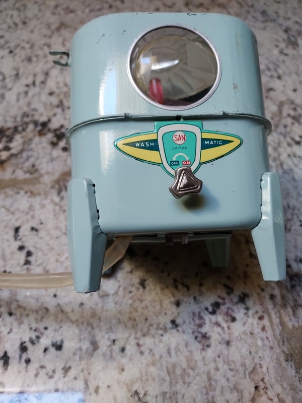 Antique Vintage Tin WashMatic Toy Dollhouse San Japan 1930's