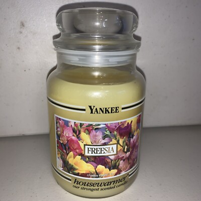 Yankee Candle - FREESIA - 22 oz - RARE AND HARD TO FIND!! Black Label New