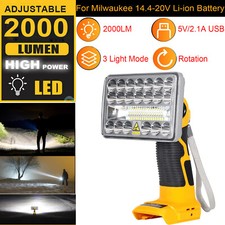 2000LM Flashlight for Dewalt 20V Max Li-ion Battery 18W Dewalt 20V Light w/ USB