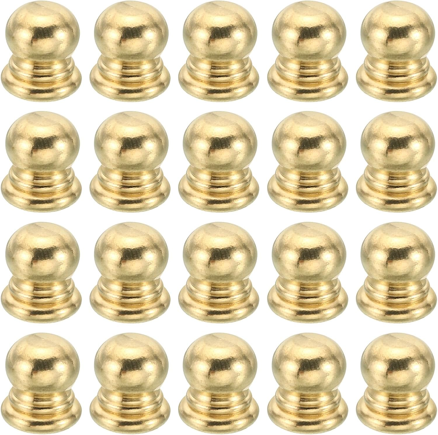 M5x0.8 Thread Brass Cap Nuts Knob 20 Pack Lamp Finial Decoration Screw Caps N...