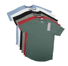 Kenneth Cole Men's Active Tech Shirt S/S Stretch Breathable Soft Cotton UPF 50+