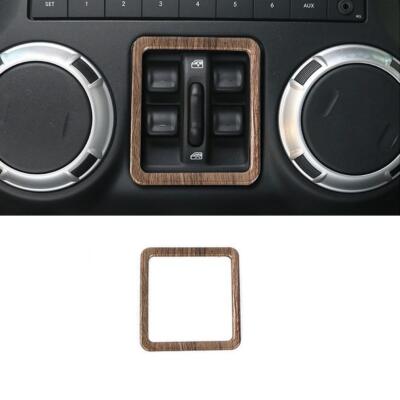 For Jeep Wrangler JK 2011-2017 Wood Grain Window Lift Switch Button Cover Trim