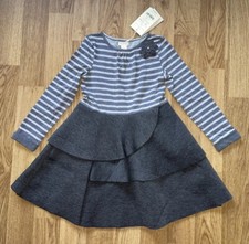 Image of Monsoon Girls Sofia Stripes 2 In 1 Dress - Age 5-6