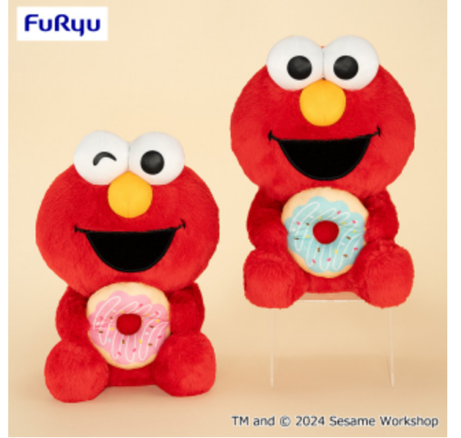 Sesame Street Donut Cuddling BIG plush doll toy Elmo set 2024