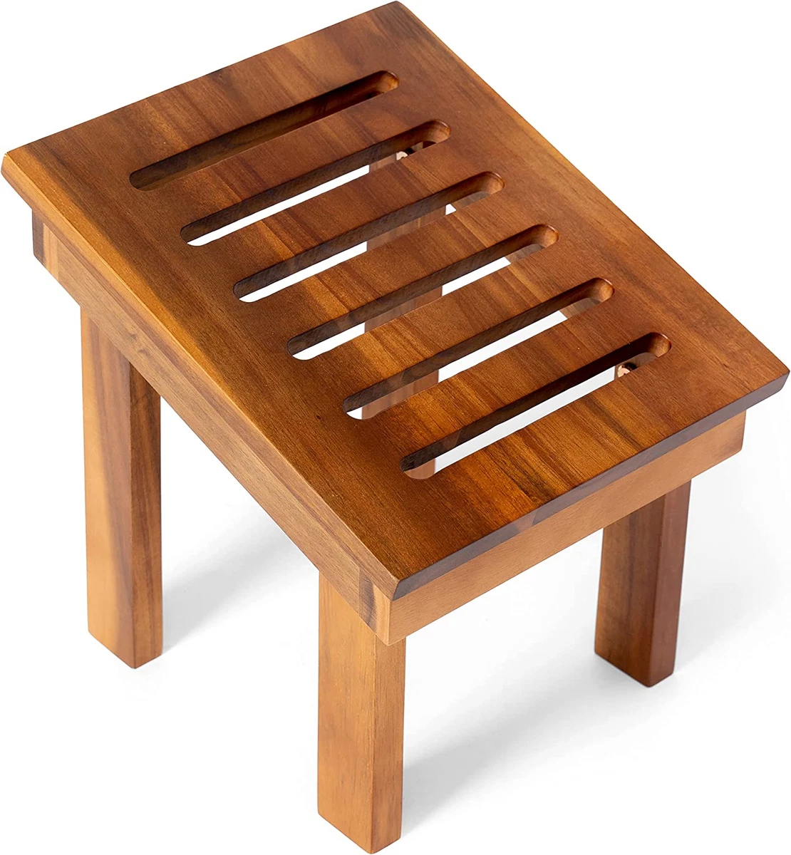 Shower Foot Stool for Shaving Legs Acacia Wood Shower Foot Rest