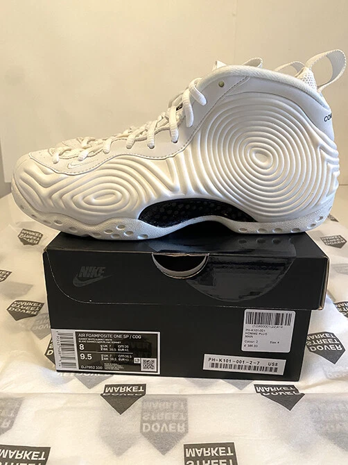 Comme des Garcons CDG + Nike Air Foamposite One White DJ7952-1 Men's Size 8 (US)