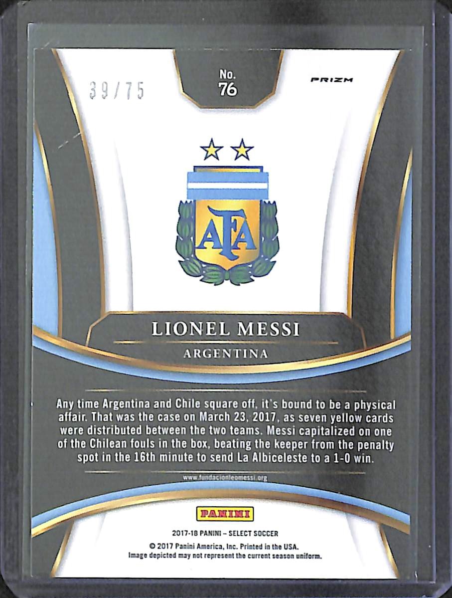 Lionel Messi 2017-18 Select Prizm 20枚限定 LIONEL MESSI 2017-18 PANINI SELECT ORANGE PRIZM #D 26/75 | eBay