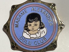 Vintage Madame Alexander Doll Club Badge Lapel Pin 1.5 in