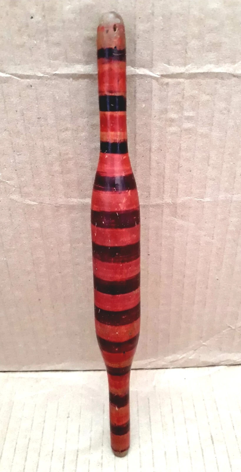 Vintage Primitive Handmade Lacquered Tortilla Bread Bakers Wooden Rolling Pin.