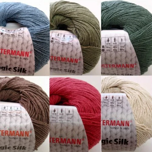 Handarbeits-Garne im Einfarbigen Stil mit Seide