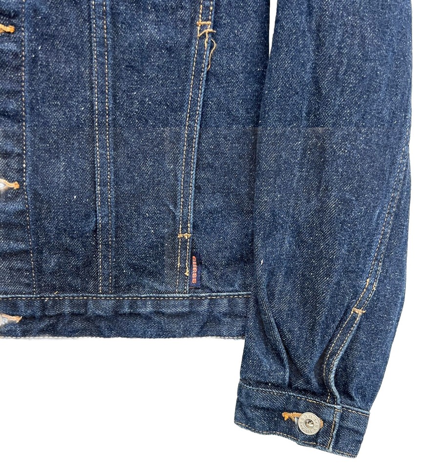 Guess junior Girl's Sz 12/14 Classic Blue Jean Trucker Grunge Jacket