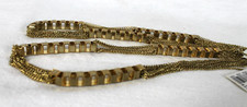 Macy's Gold Chain Woman Belt Chainlink and Box Chain Style Loose Fit 42" Long