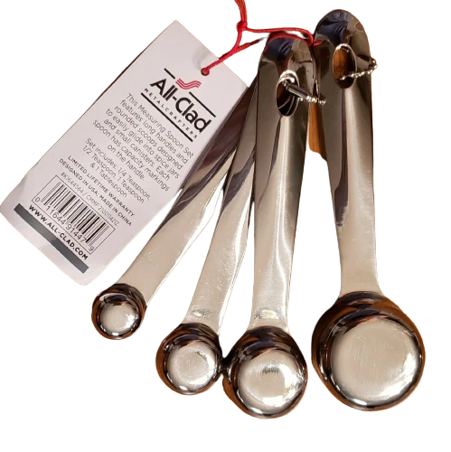 All-Clad Measuring Spoon Set of 4 Stainless Steel Standard Size Brand New Tags - Image 3 of 4