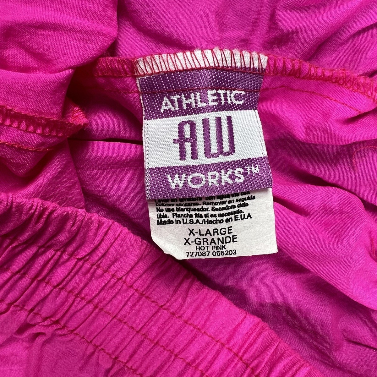 Vintage 90s Neon Pink 30” Waist Nylon Lightweight Summer Shorts