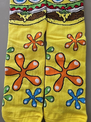 Calcetines Odd Sox Bob Esponja Krabby PATTIES Crew Talla 6-13 un par Amarillo multi NUEVO - Imagen 4 de 14