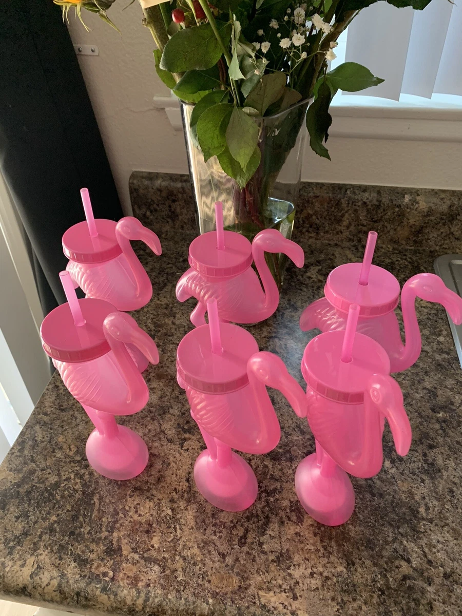 Let's Flamingle! – Pack De 12 Vasos De Plástico Reutilizables Para Fiesta – 16oz – Diseño Flamenco Rosa – Libres De BPA