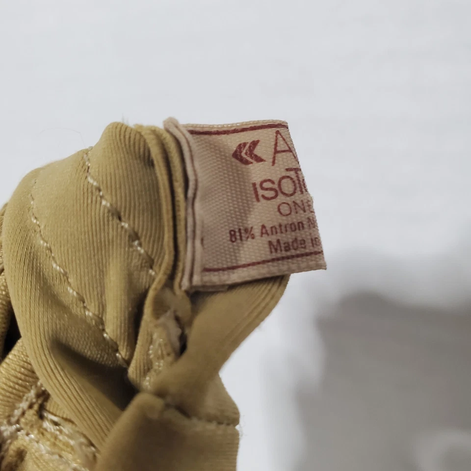 Guantes isotoneros vintage Aris agarre táctil antrón nailon spandex bronceado para mujer Foto 4 de 4