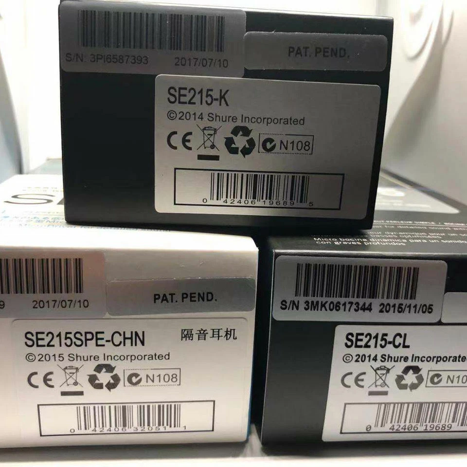 SHURE SE215 Auriculares Dinámicos Reducción de Ruido Intrauditivo Bajos Transparente Azul Negro Foto 3 de 4